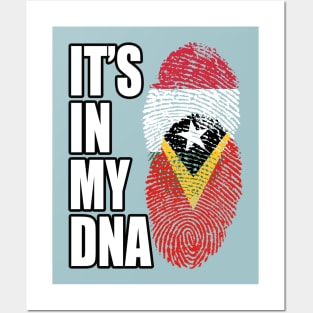 Hungarian And Timorese Mix Heritage DNA Flag Posters and Art